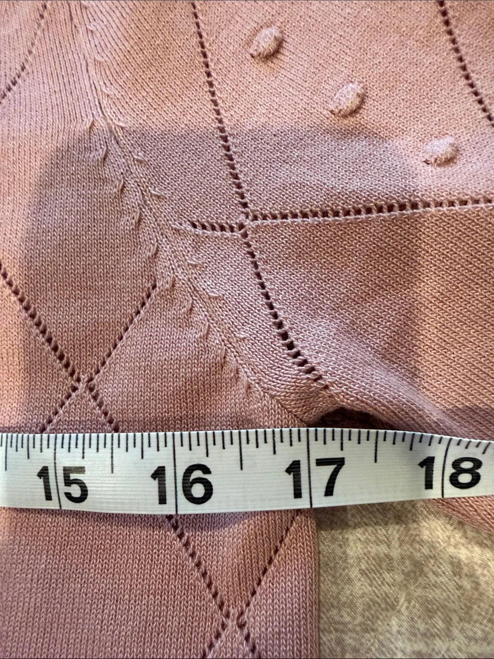 Grace Karin Mauve Scalloped V-Neck Knit Cardigan size small